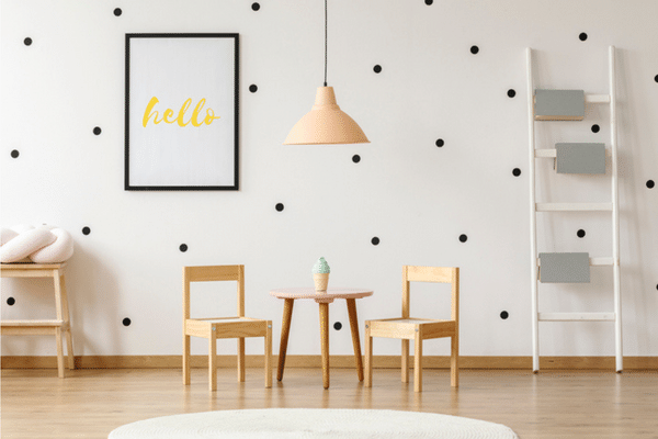 Add Whimsy to a Playroom by Painting Polka Dots or Patterns